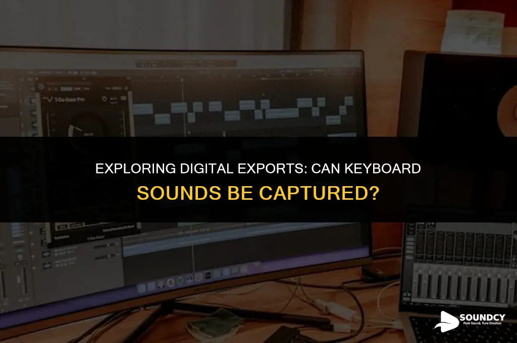 is there a way to export keyboard sounds digitally