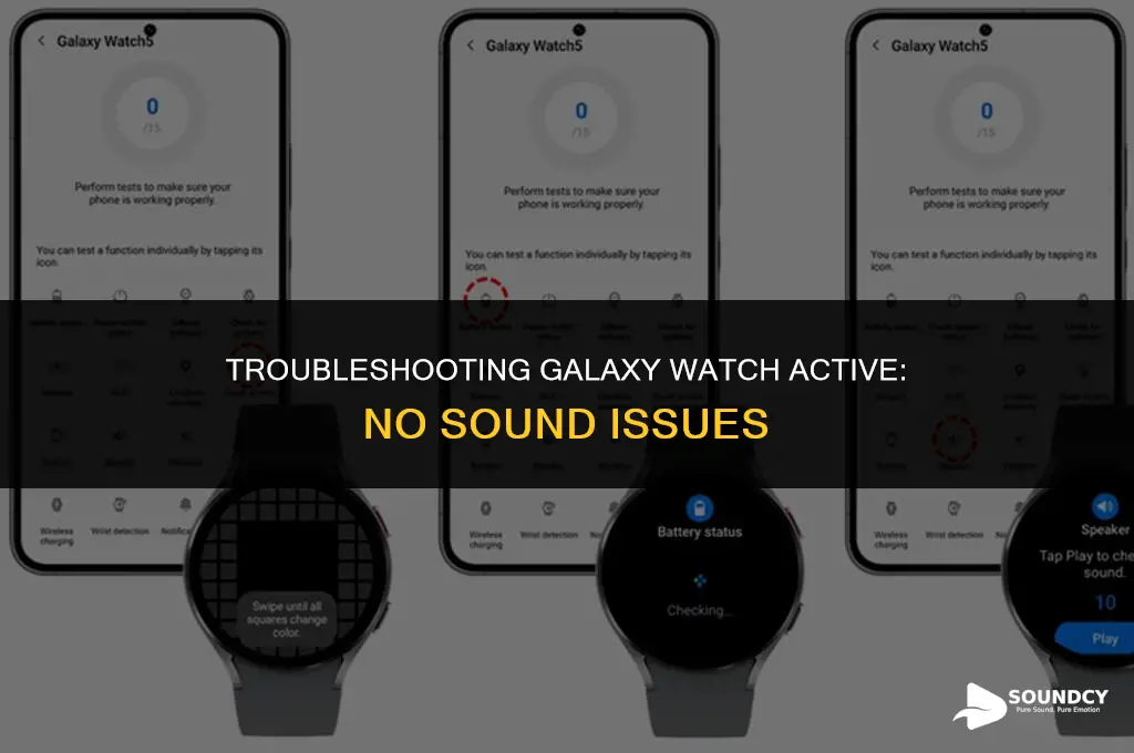 is there no sound with the galaxy watch active
