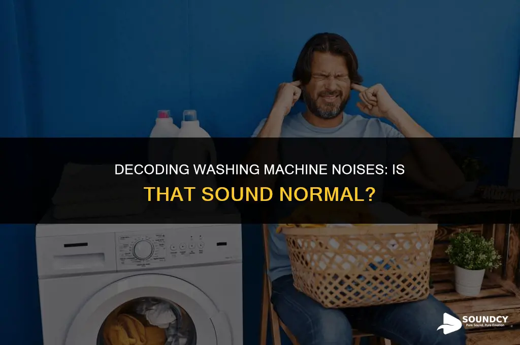 is this a normas sound for my washing machine