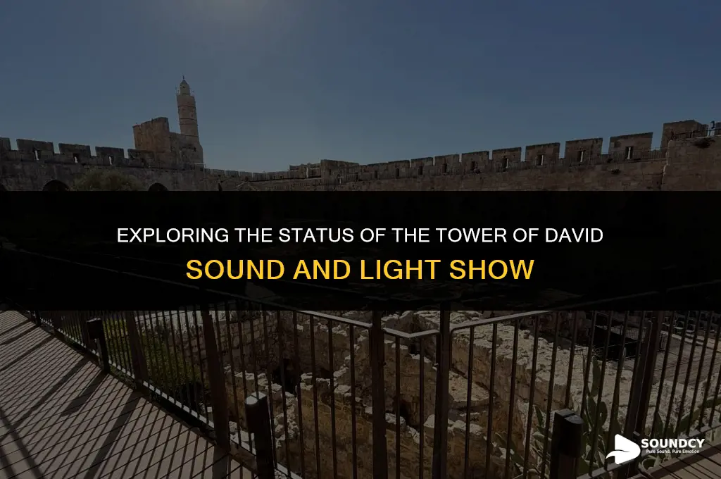 is tower of david sound and light show closed