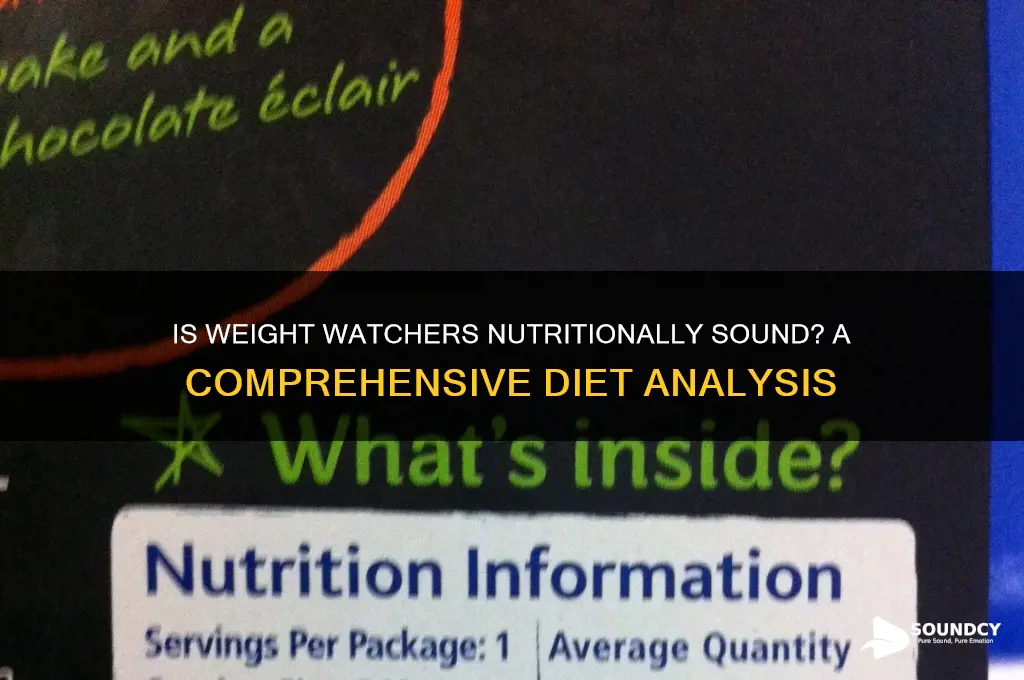 is weight watchers nutritionally sound