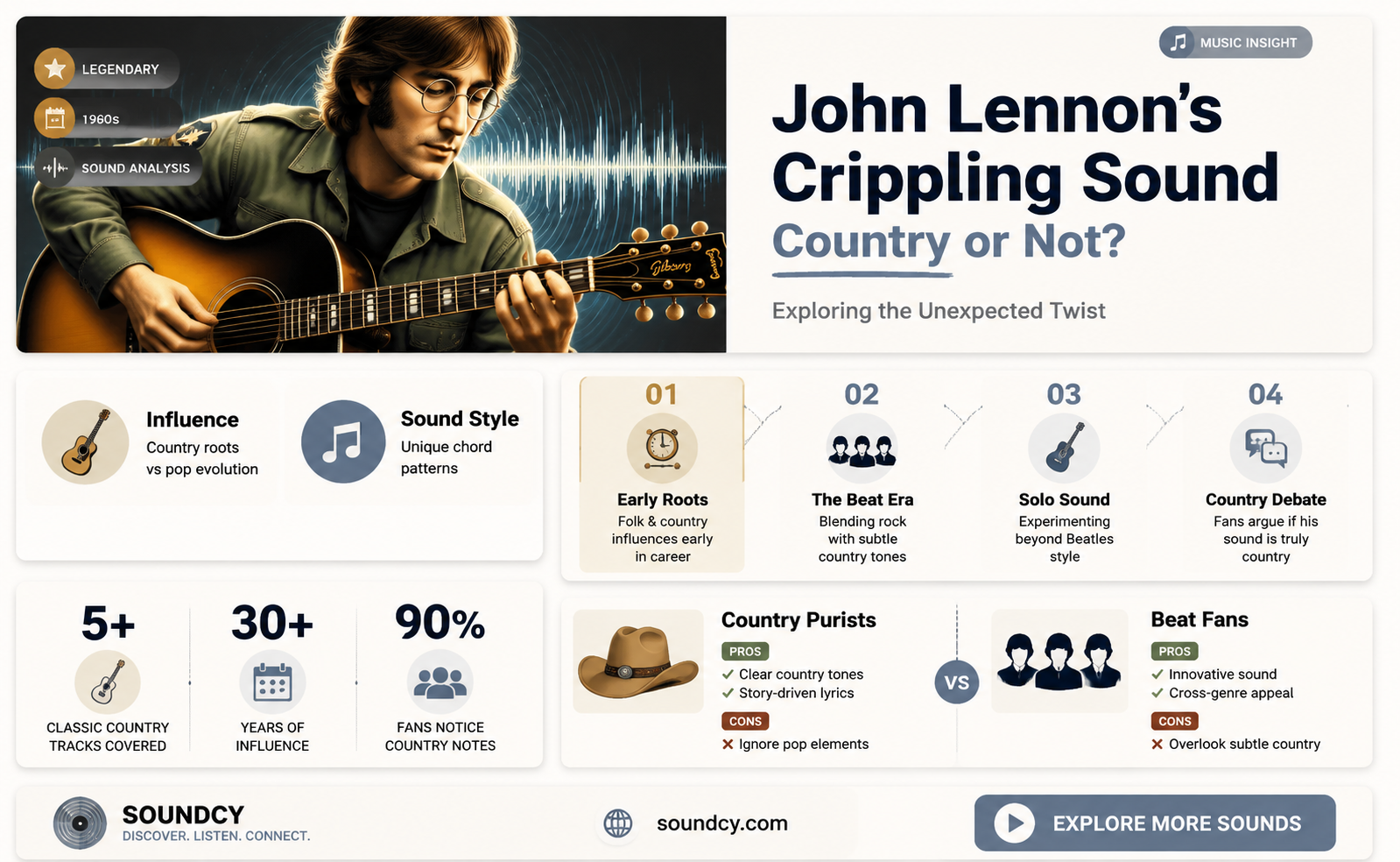 did crippled sound country john lennon