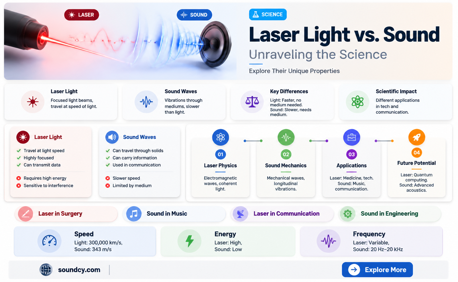 are laser light or sound