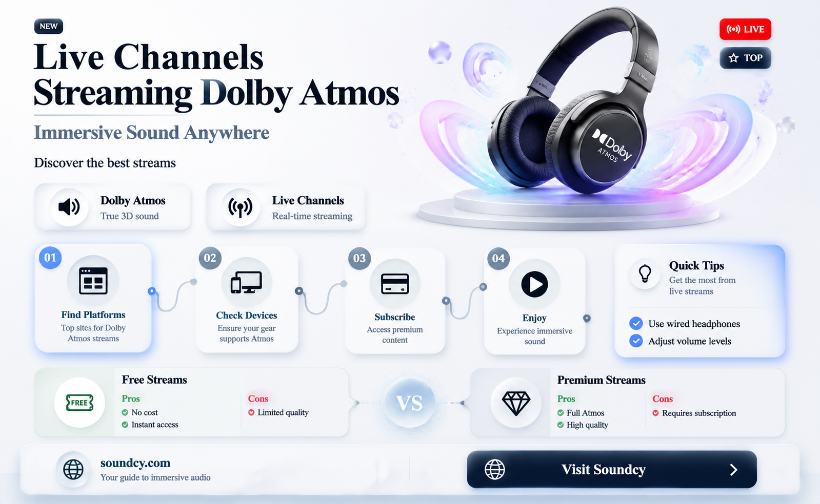 are there any live channels transmiting dolby atmos sound