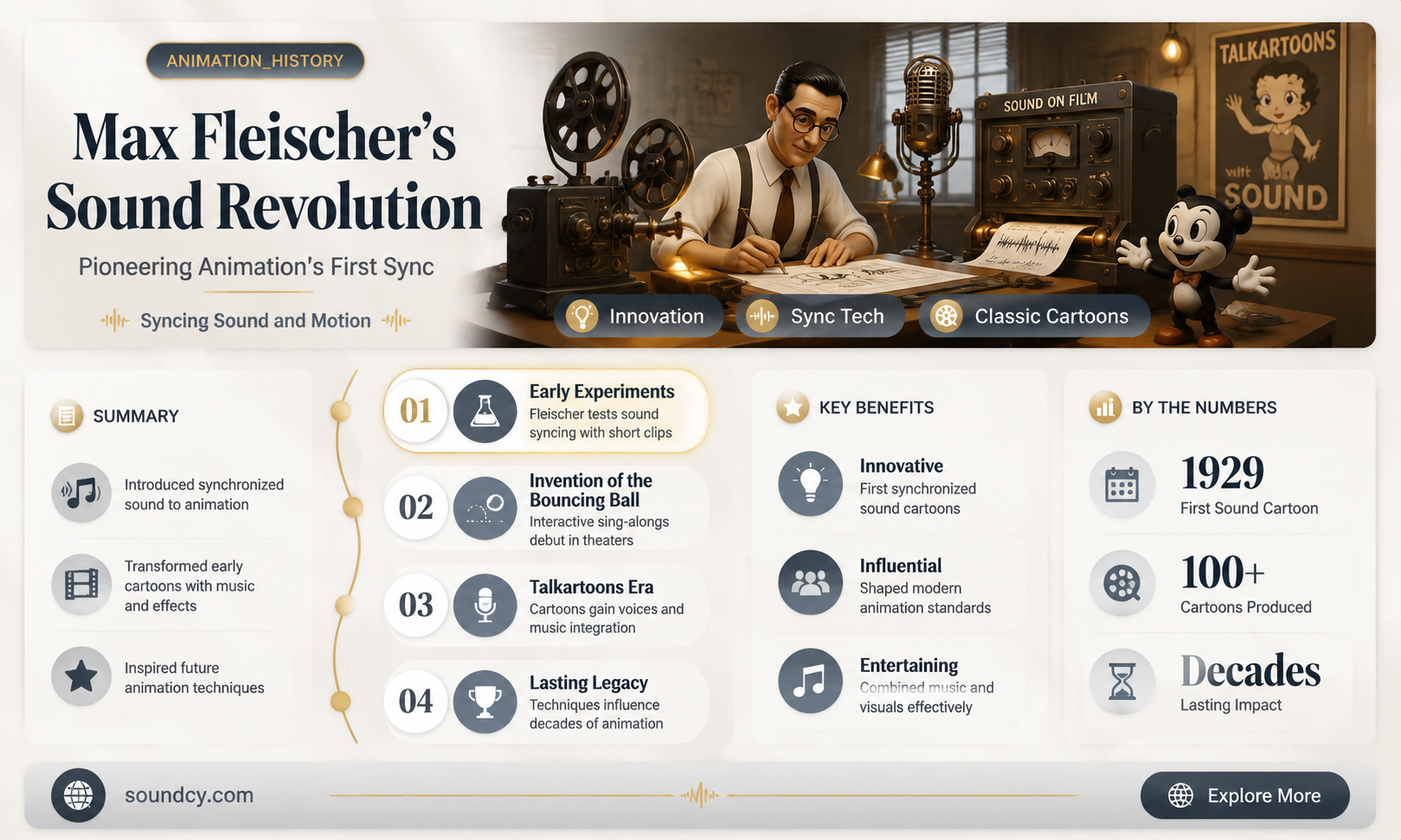 did max fleischer create the first animation with sound
