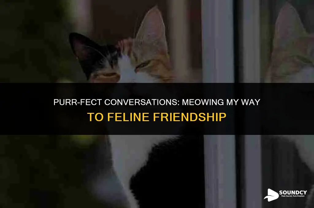 me making meowing sounds to communicate with my cat