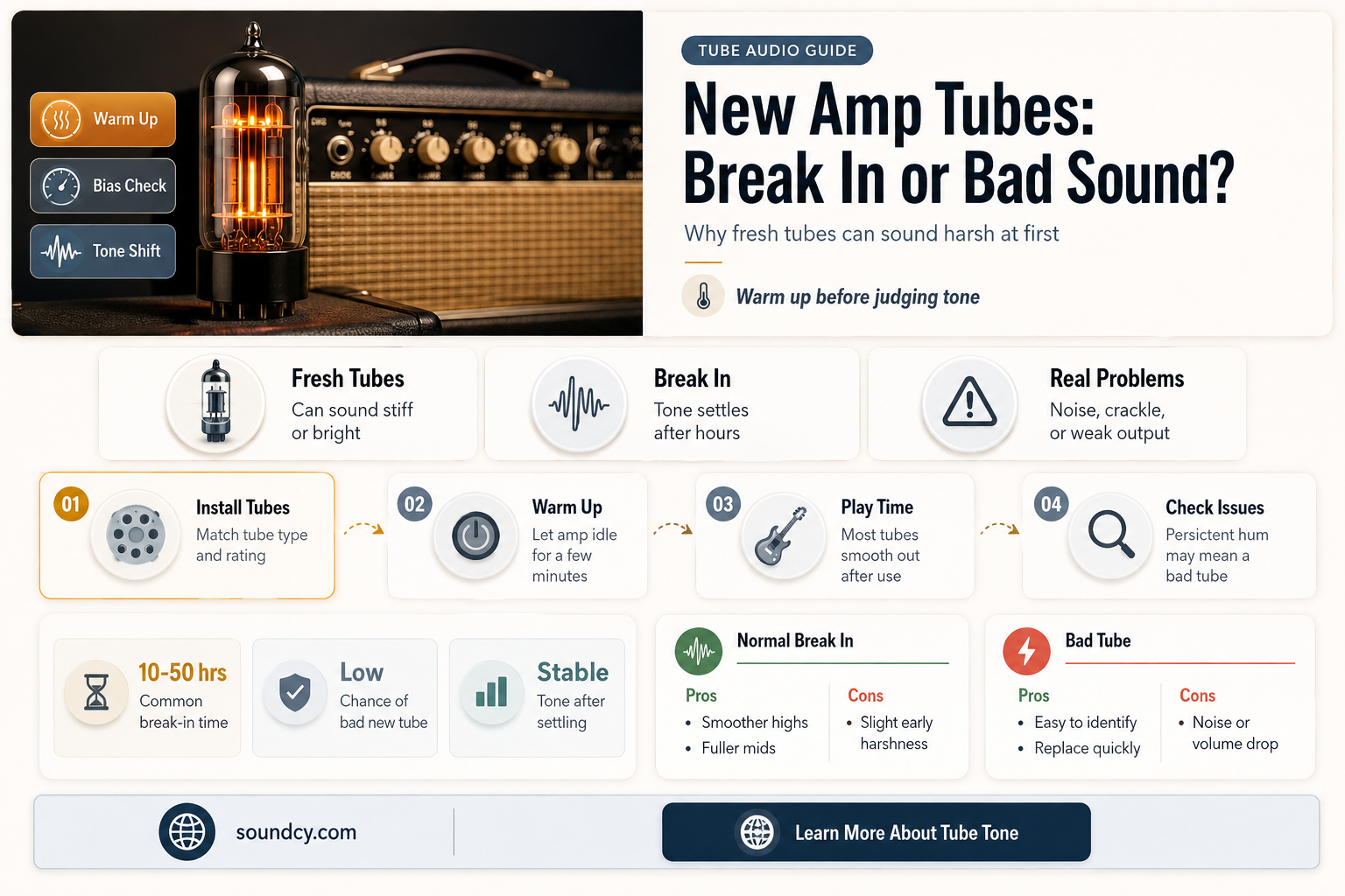 do amp tubes sound bad when they are new
