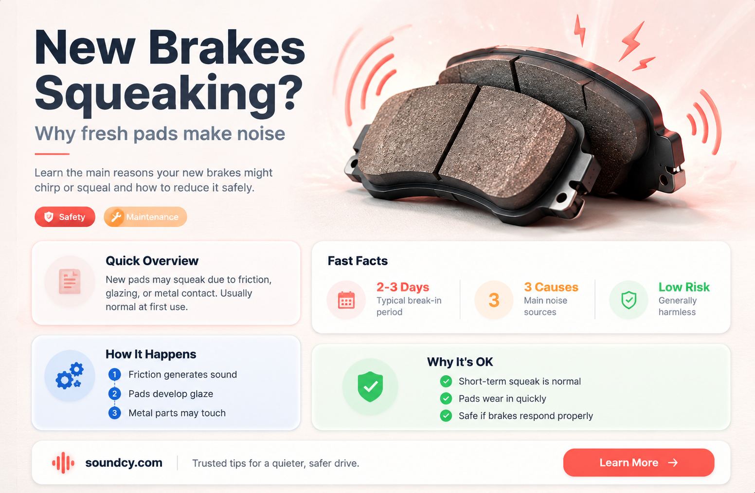 could my brakes be so new they make sound