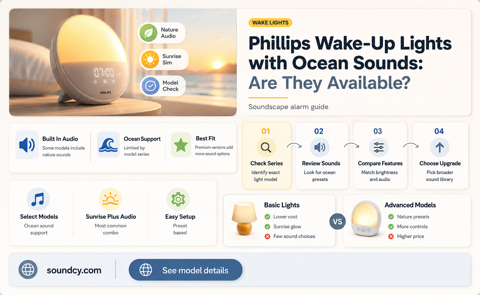 do any phillips wake up lights have ocean sounds