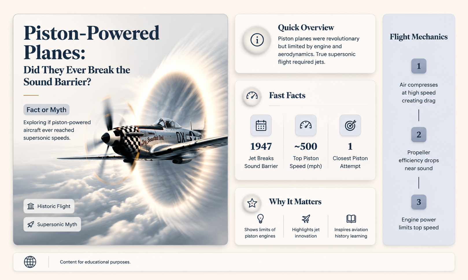 did piston powered planes ever break the sound barrier