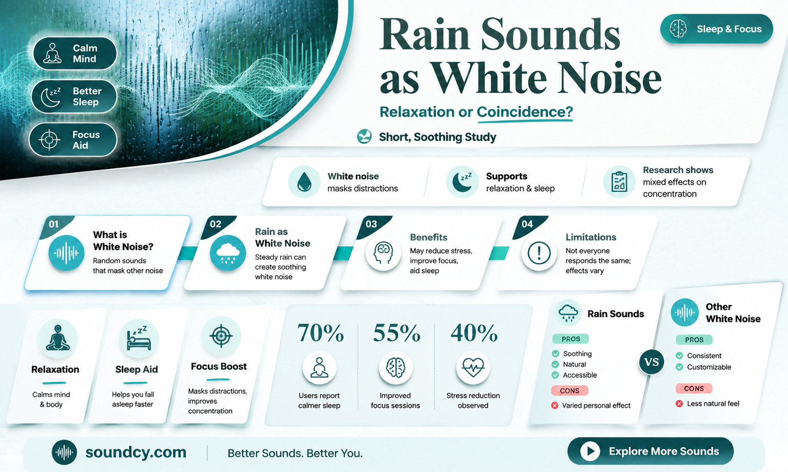 are rain sounds white noise