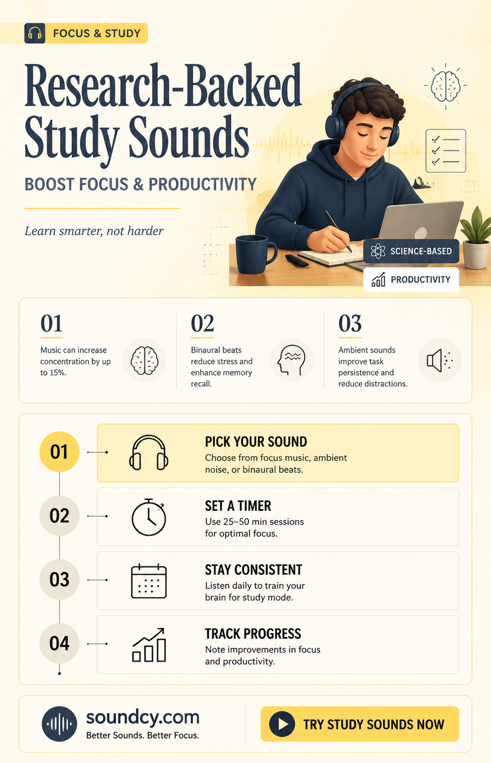 are there any researched sounds that help you study