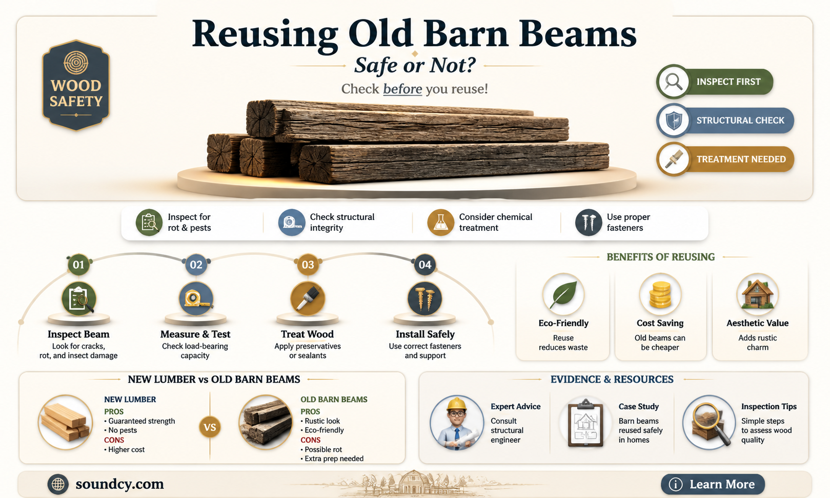 are old barn beams structurally sound