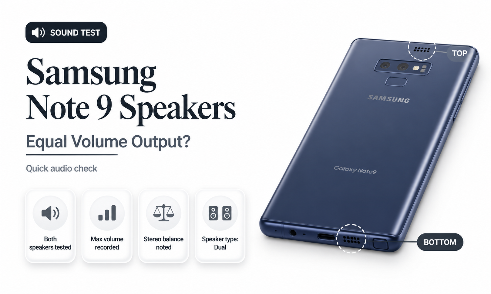 are both sspeakers sound same volume samsung note 9