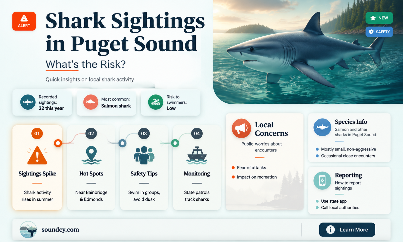 are there sharks in ouget sound