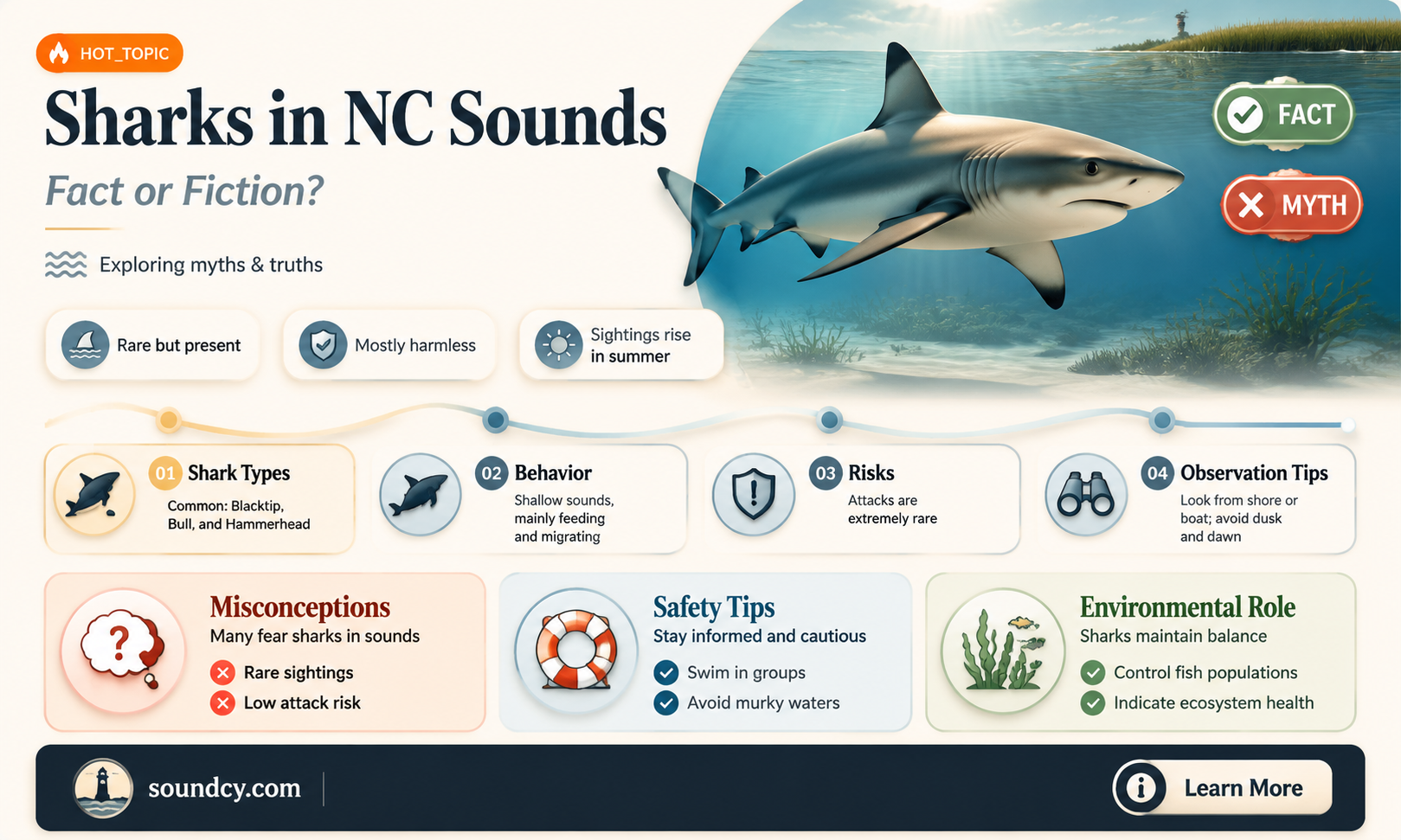 are there sharks in the sound in north carolina