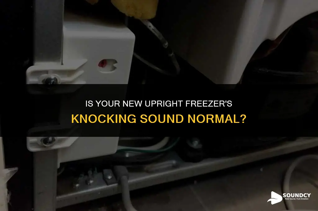 should a new upright freezer make a knocking sound