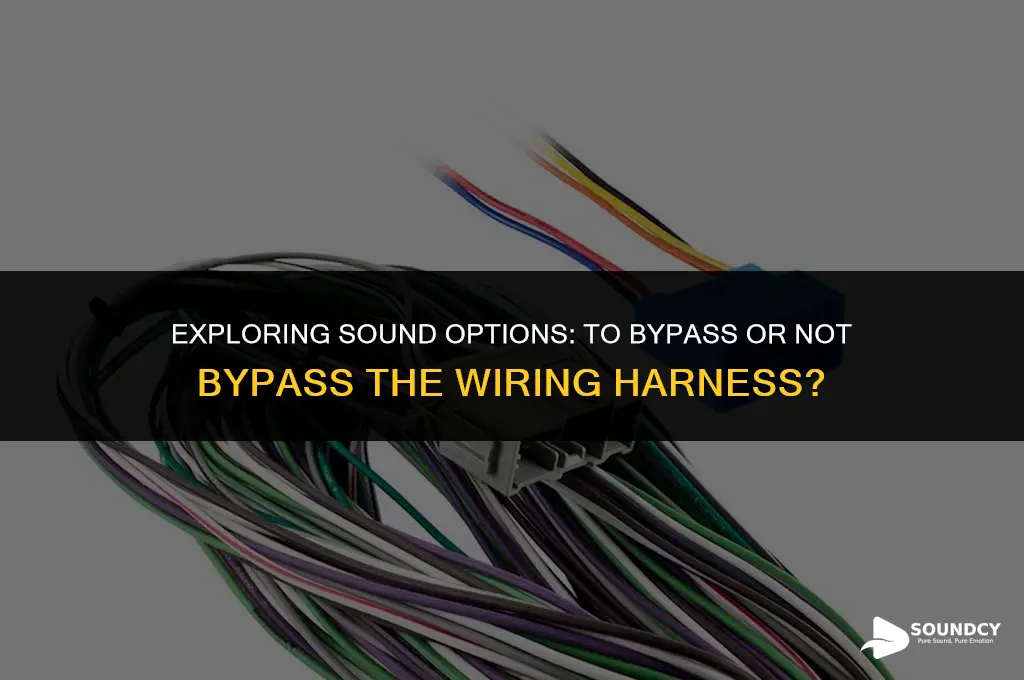 should i bypass wiring harness for sound from header