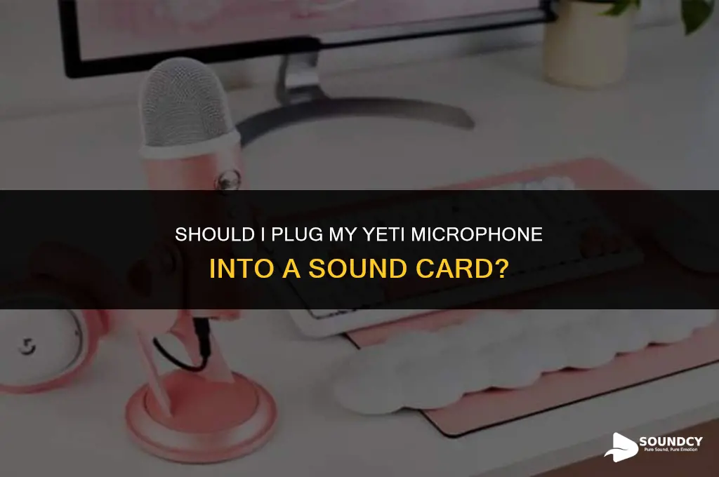 should i plug my yeti into a sound card