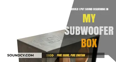 Enhancing Bass Quality: The Debate on Sound Deadening in Subwoofer Boxes