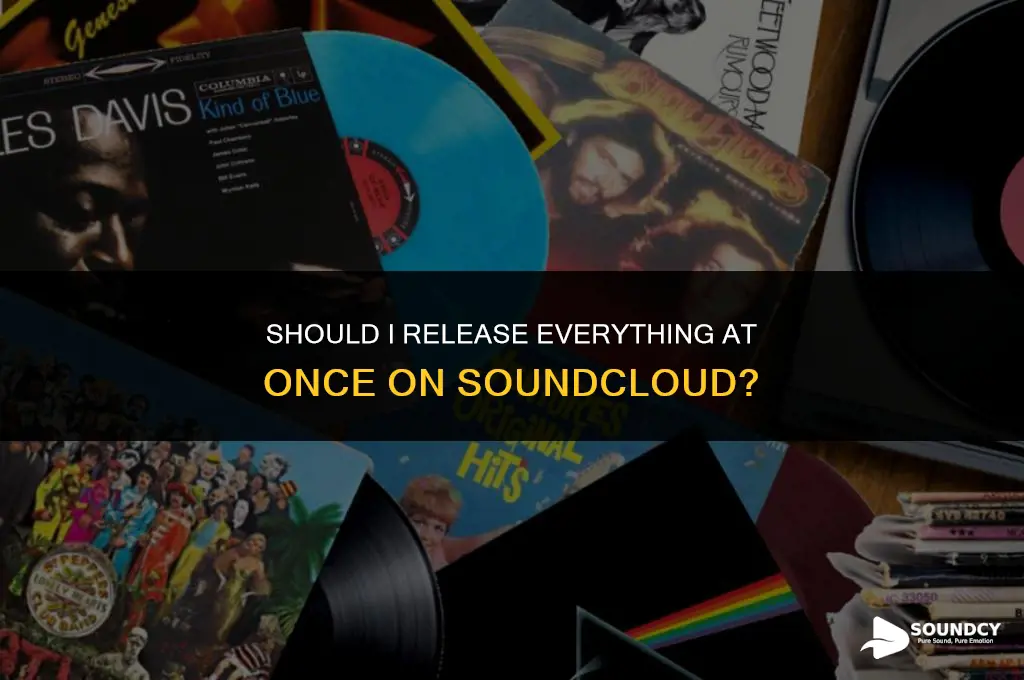 should i release everything at once on sound cloud