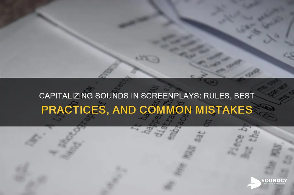 should sounds be capitalized screenplay