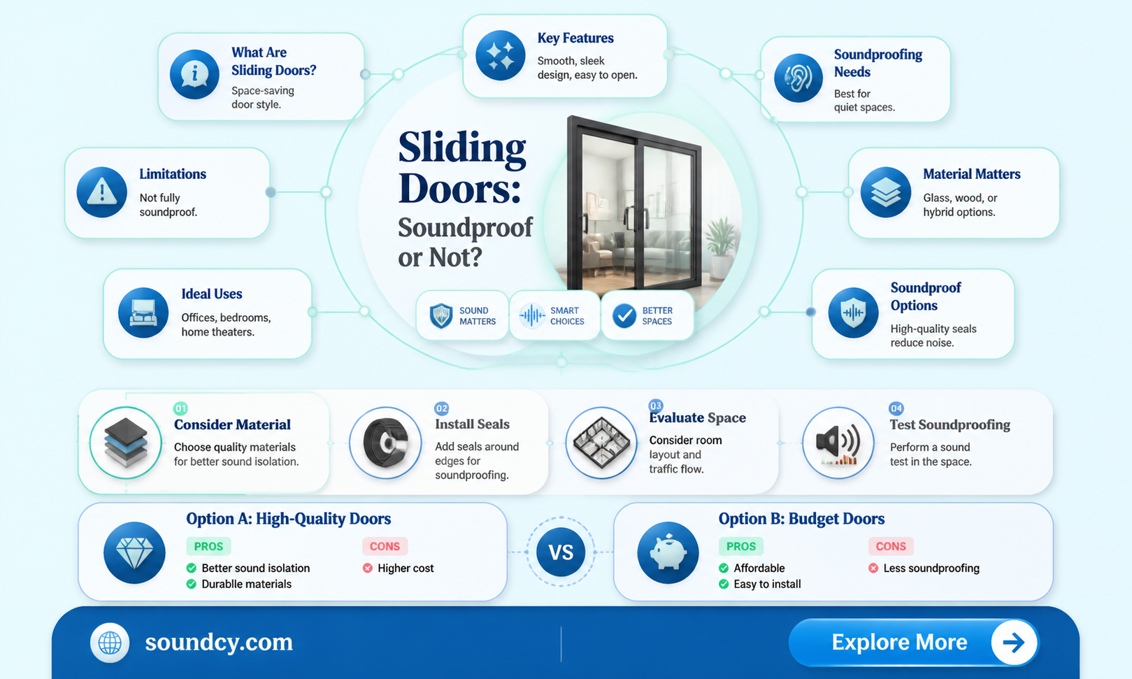 are indoor sliding doors sound proof