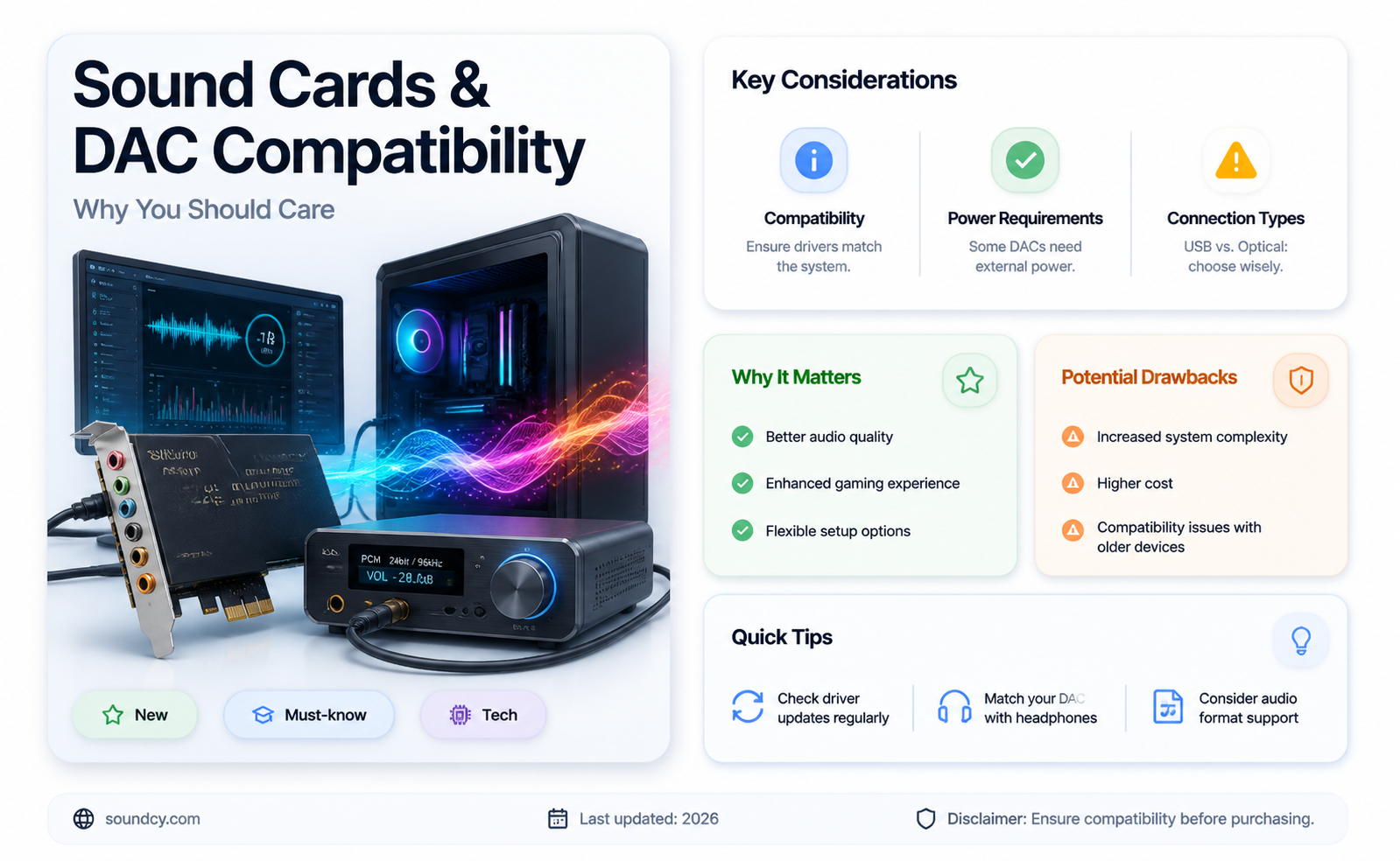 are computer sound cards dac compatible