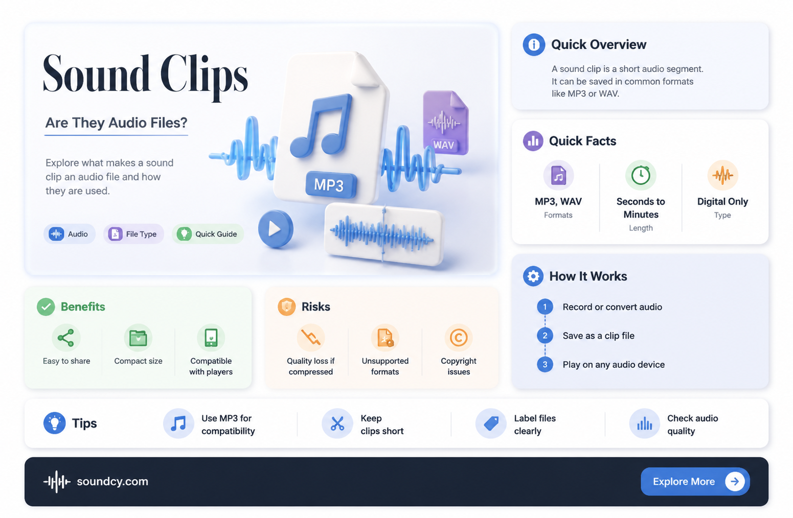 are sound clips considered audio files