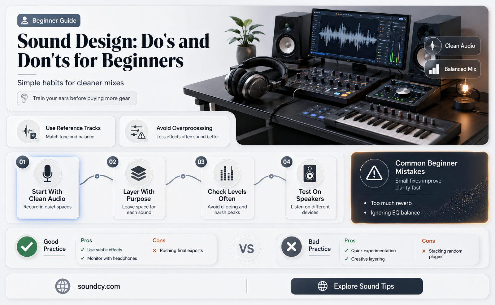 do and donts of sound design