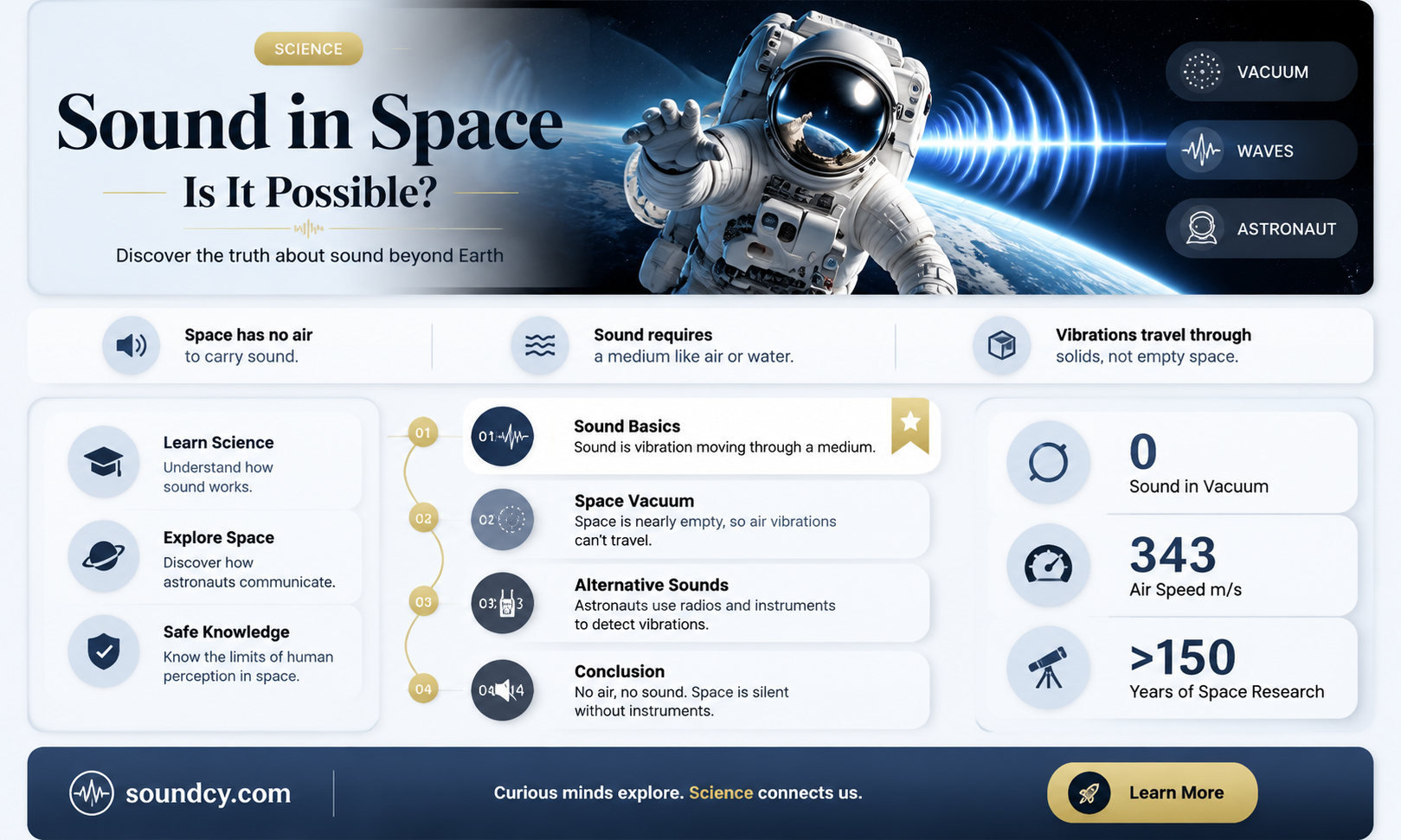 could sound travel through empty space