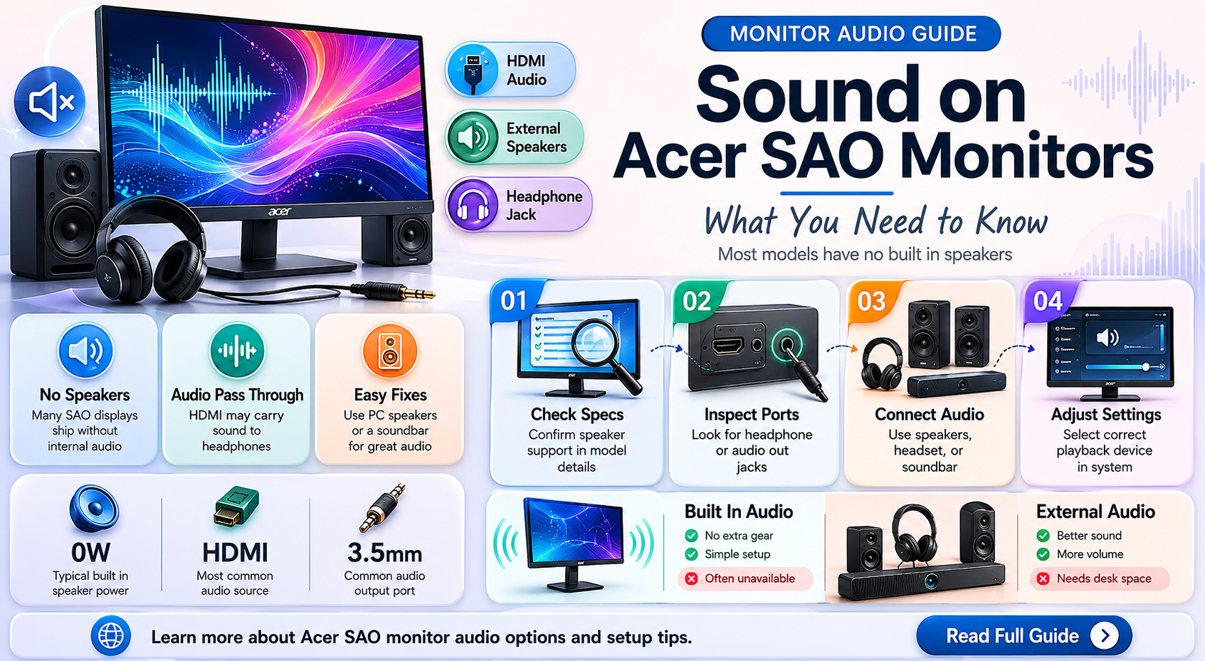 do acer sao monitors have sound