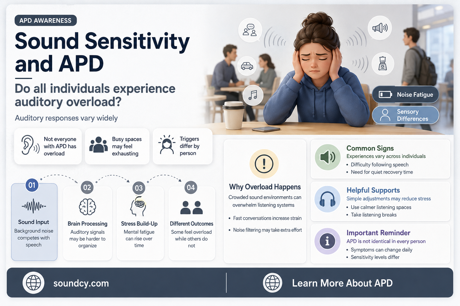 do all people have sensitivity to sound with apd