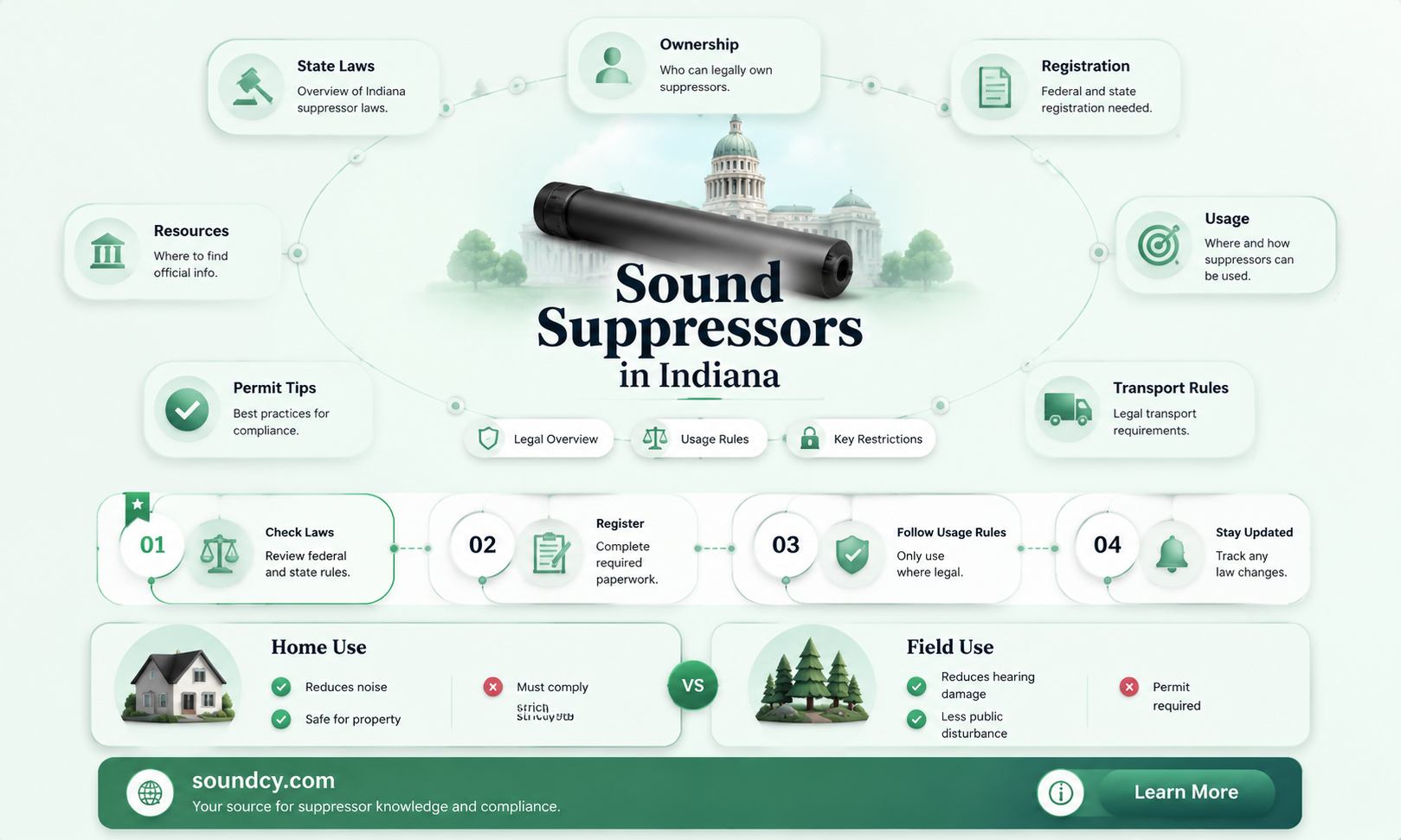 are sound suppressors legal in indiana
