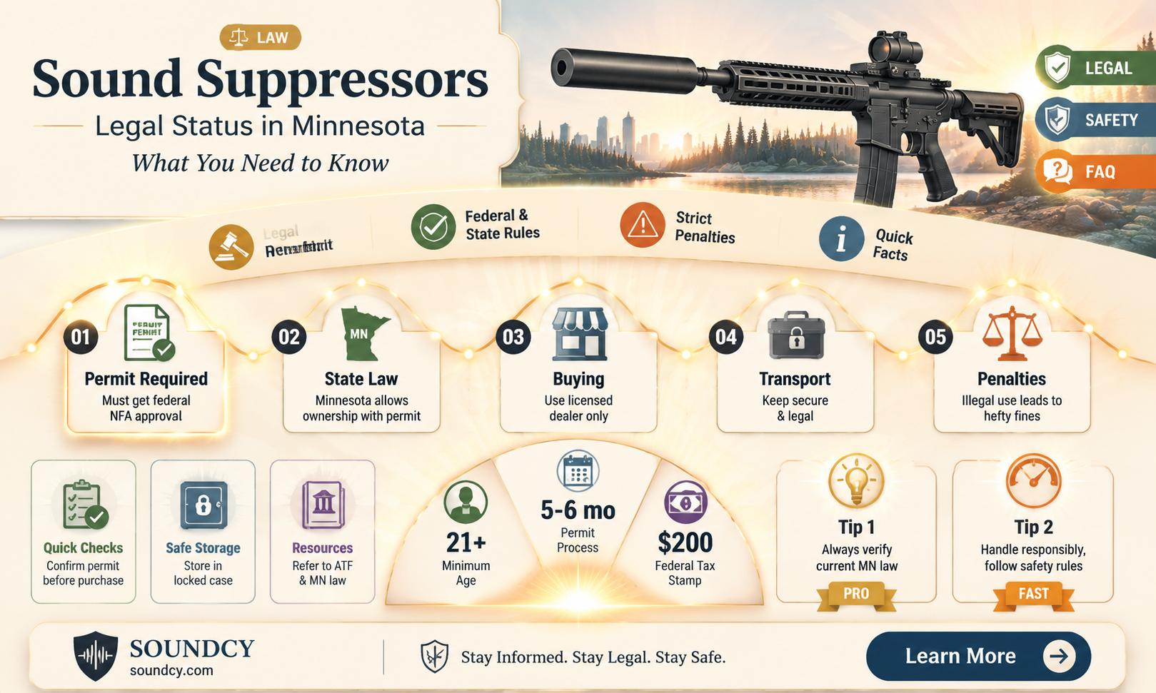 are sound suppressors legal in minnesota