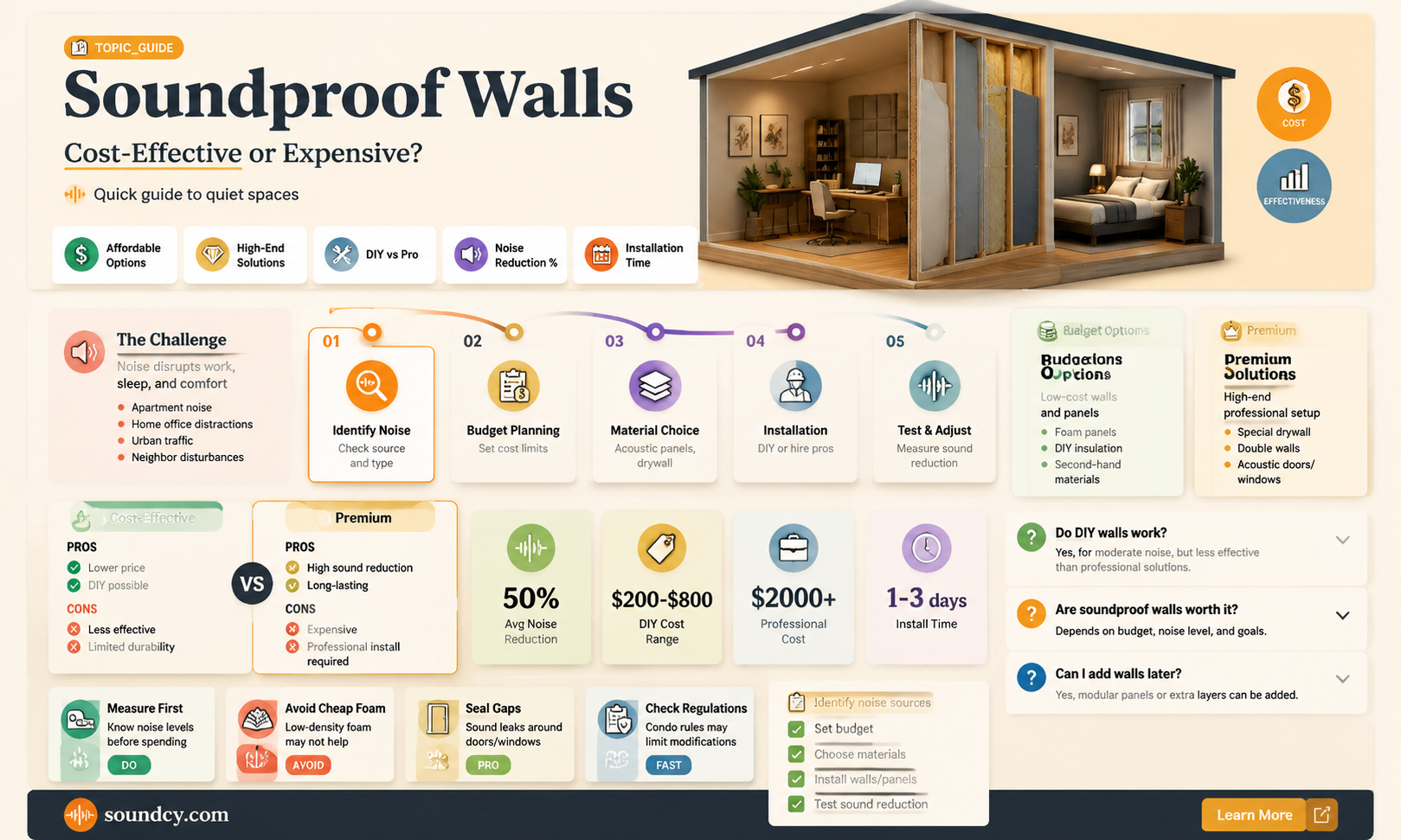 are sound proof walls expensive