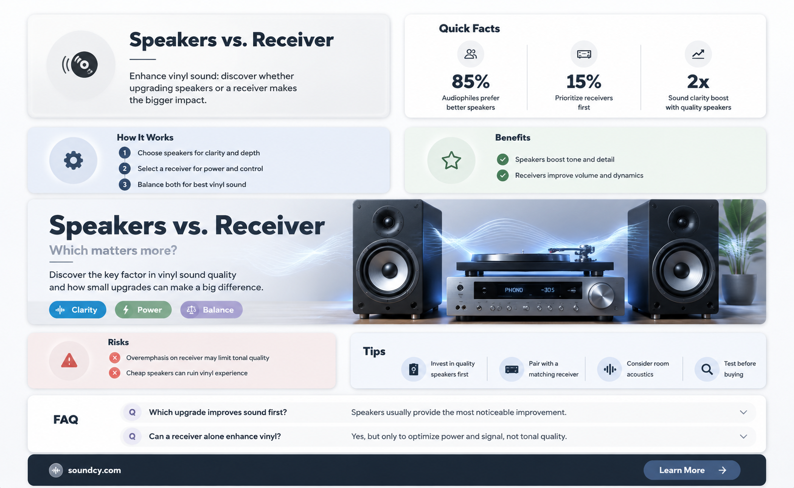 are speakers or reciever more important for vinyl sound
