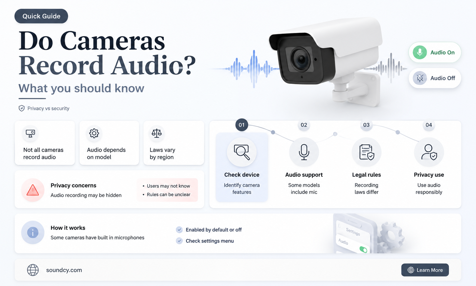 do cameras in stores have sound