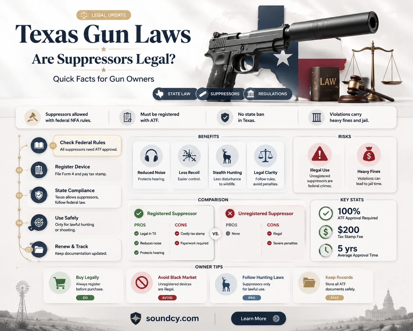 are sound suppressors legal in texas