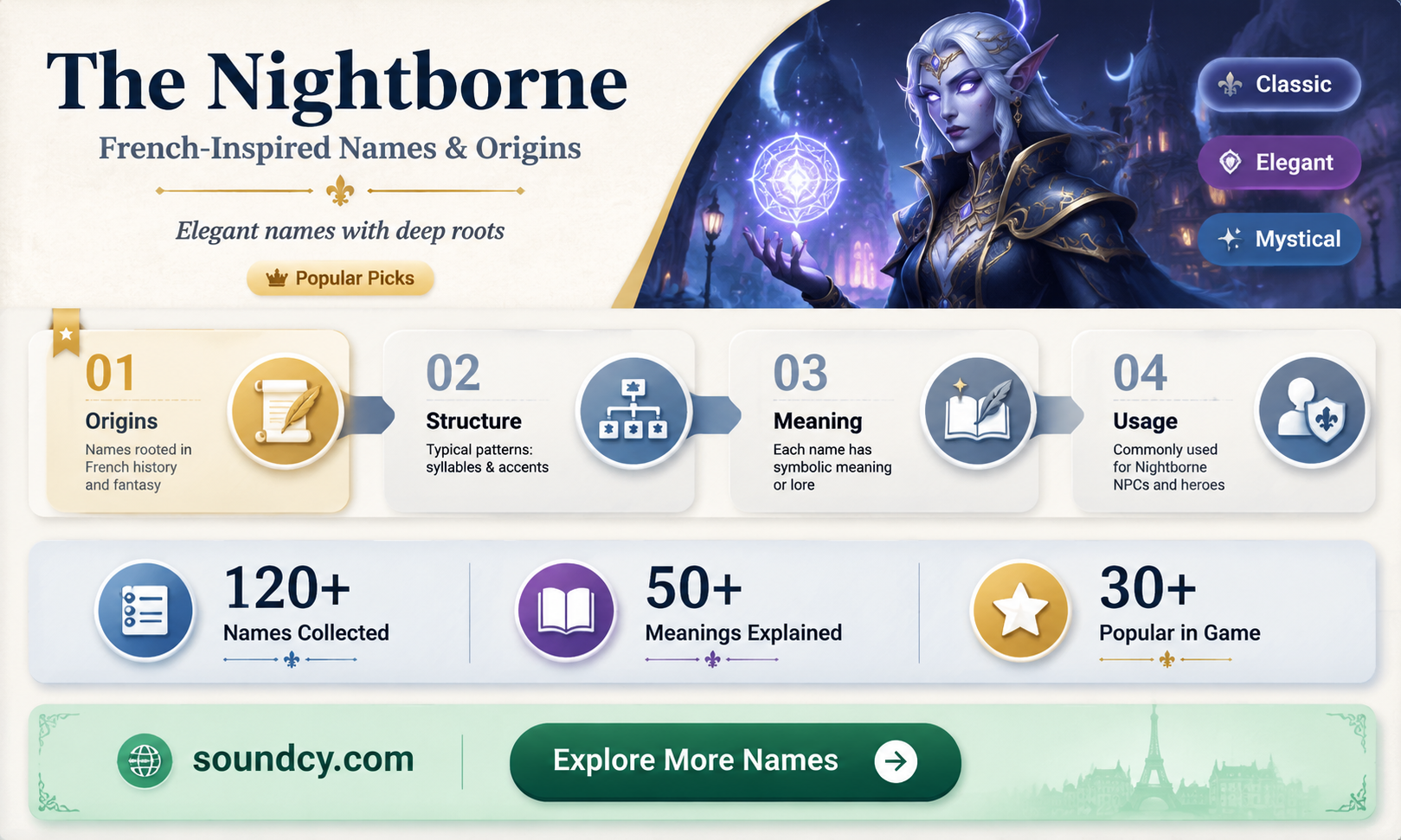 are the nightborne french sounding names