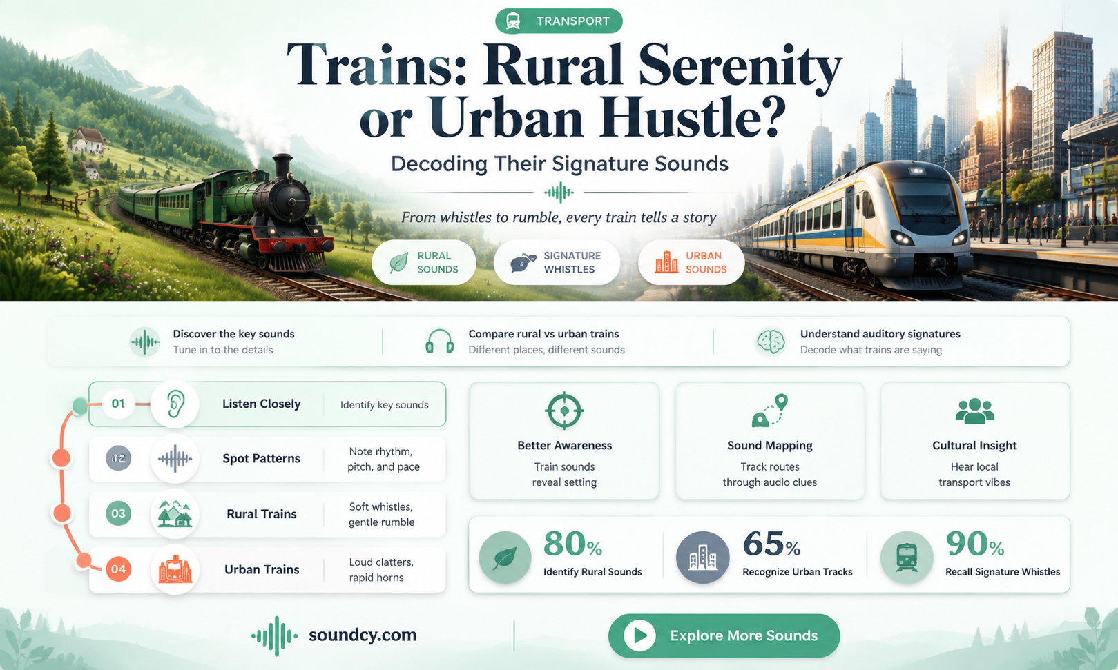 are trains more of a country or cuty sound