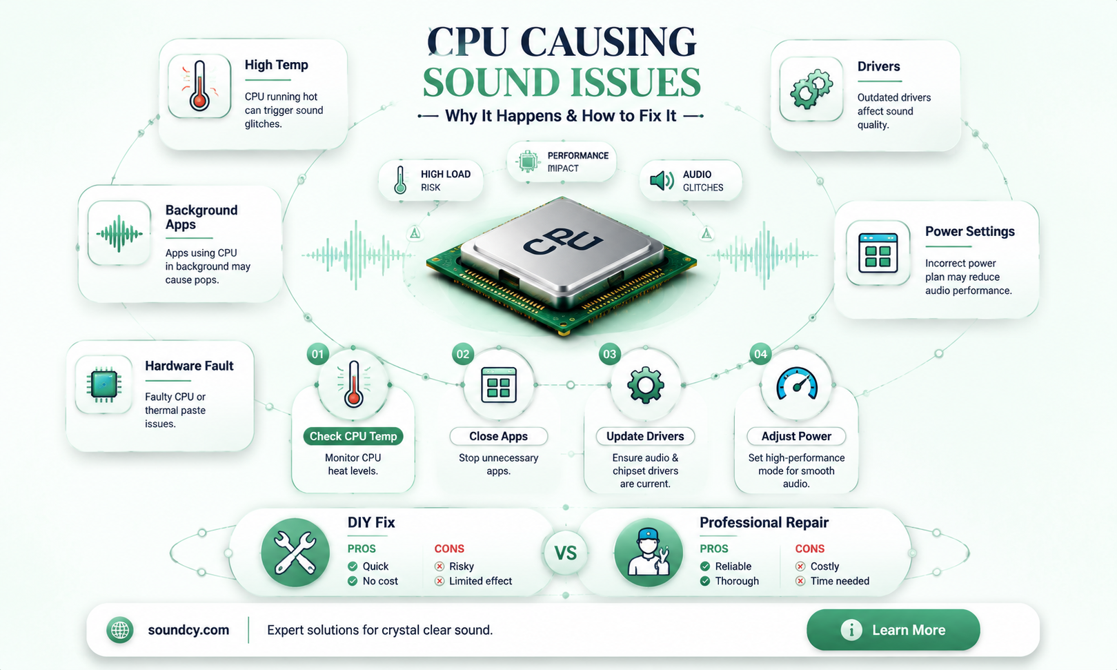 could a cpu cause sound problems