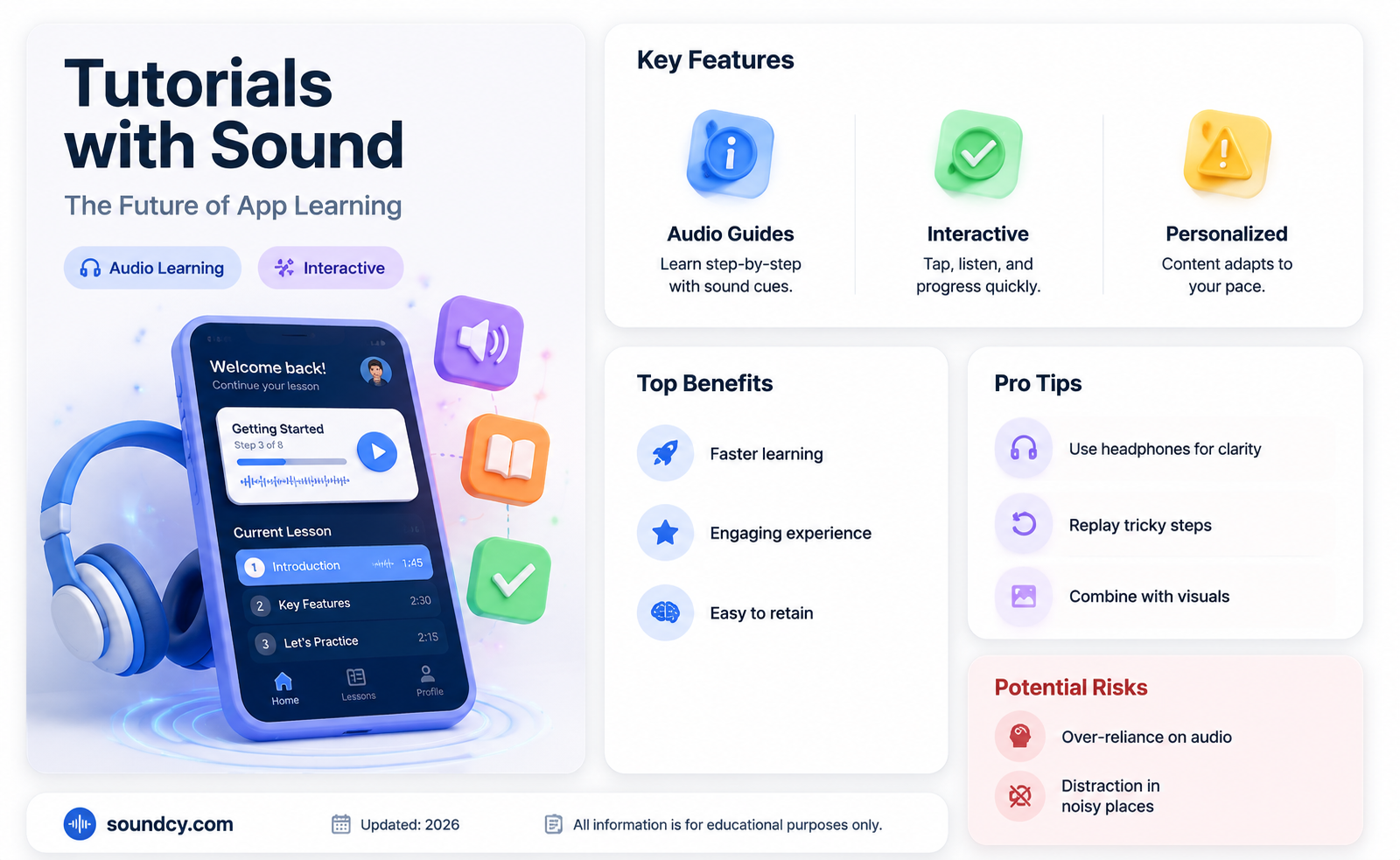 are there app tutorials with sound