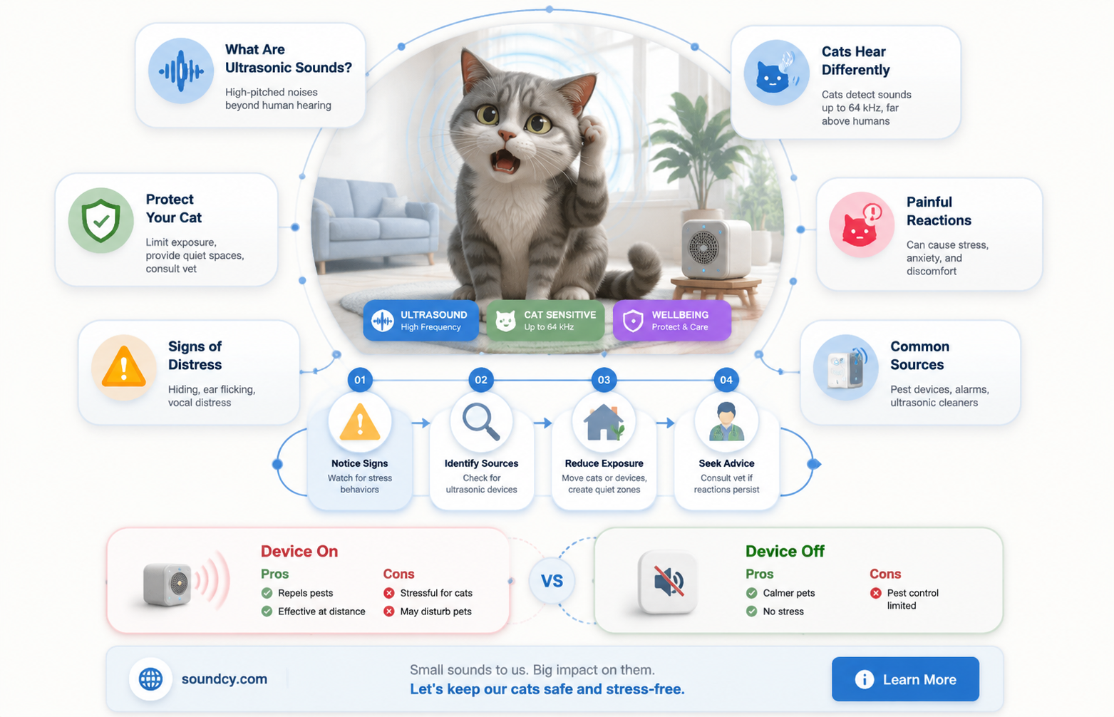 are ultrasonic sounds painful for cats
