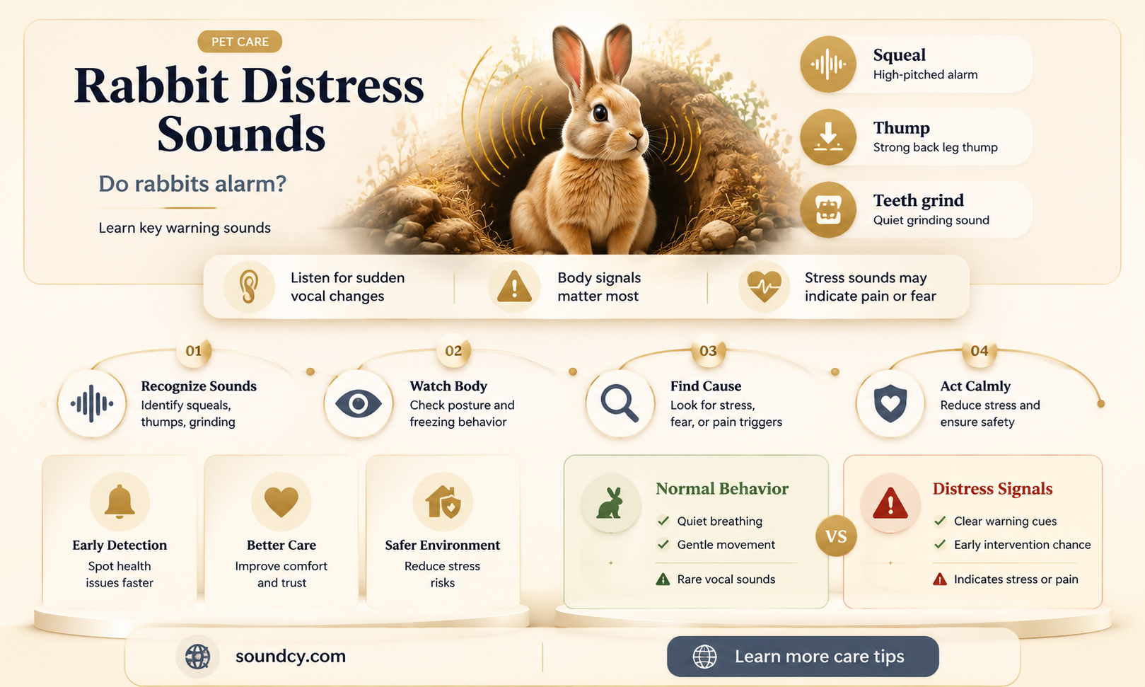 do bunnies make distressed sounds