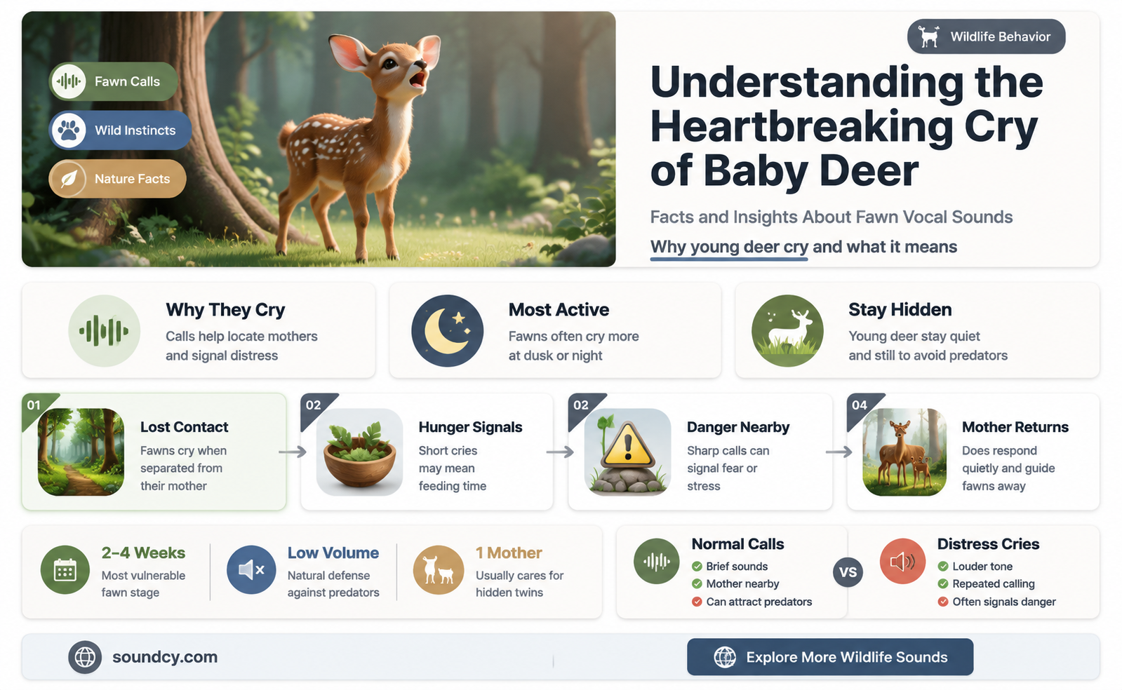 do baby deer crying sound