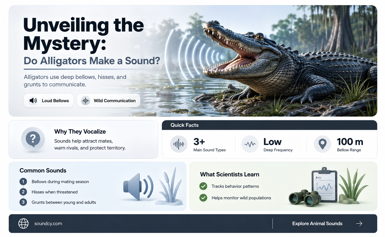 do alligators make a sound