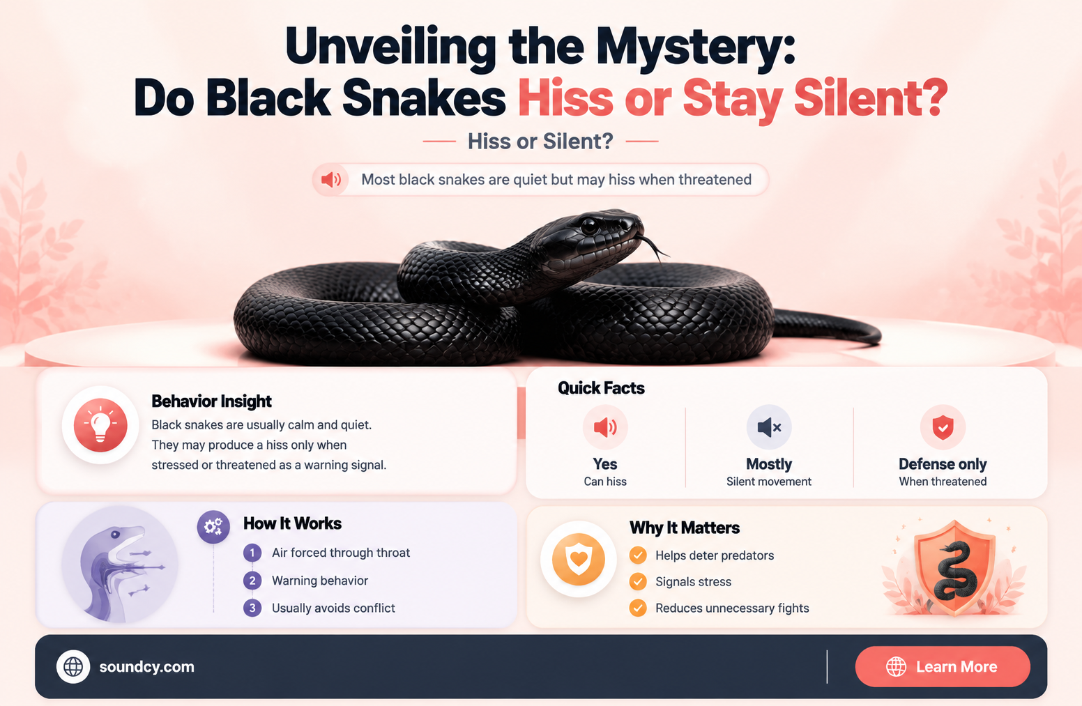 do black snakes make sound