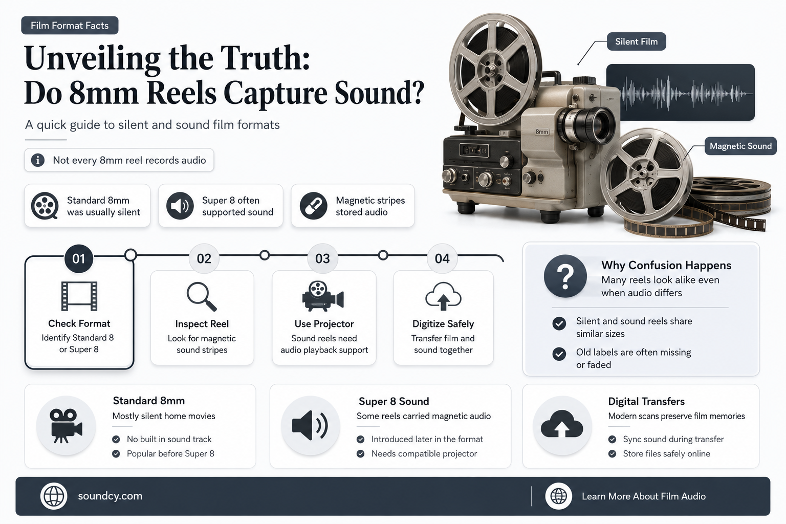 do 8mm reels have sound