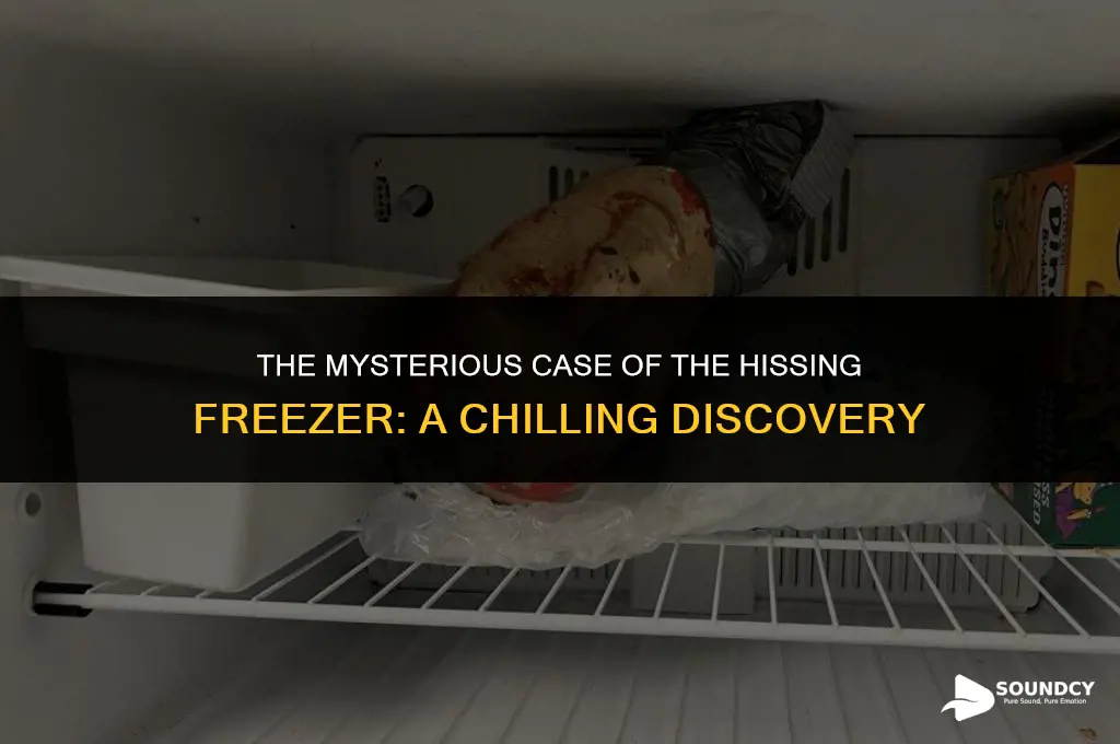 was chipping ice out freezer and her hissing sound